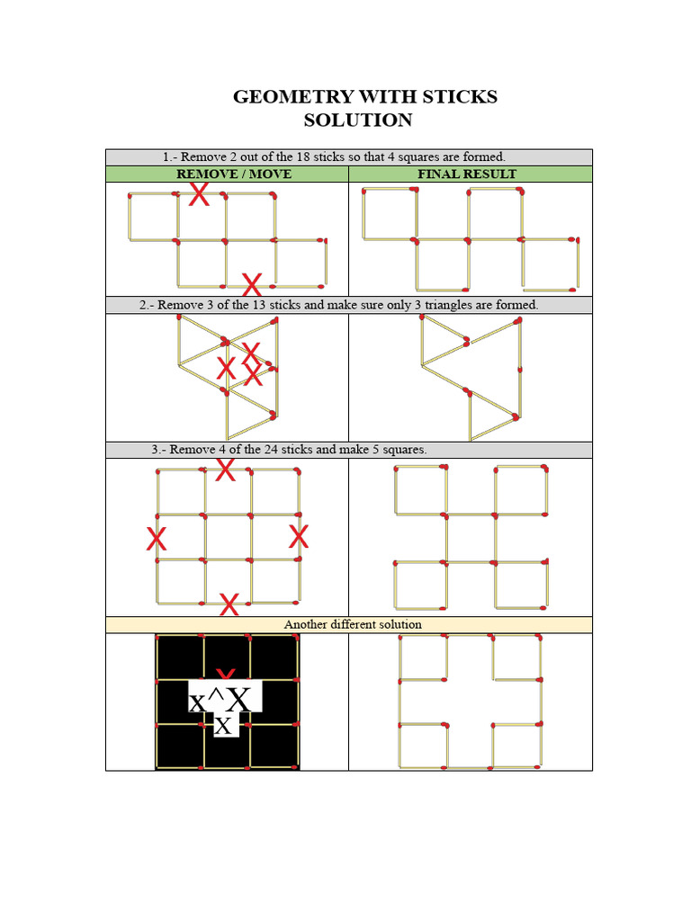 Geometry With Sticks Solutions | PDF