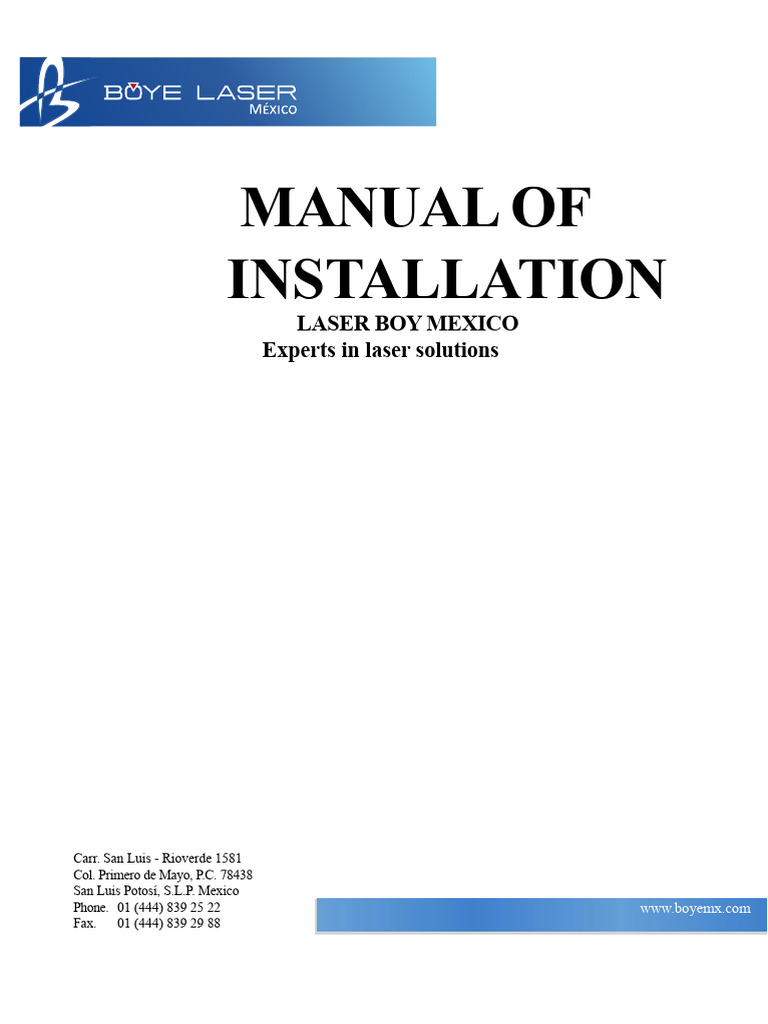 Laser Machine Installation Guide | PDF | Computer Network | Personal ...