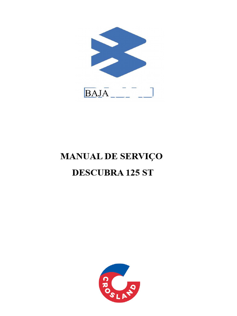 Manual de Serviço Discover 125 ST | PDF | Motores | Motocicleta