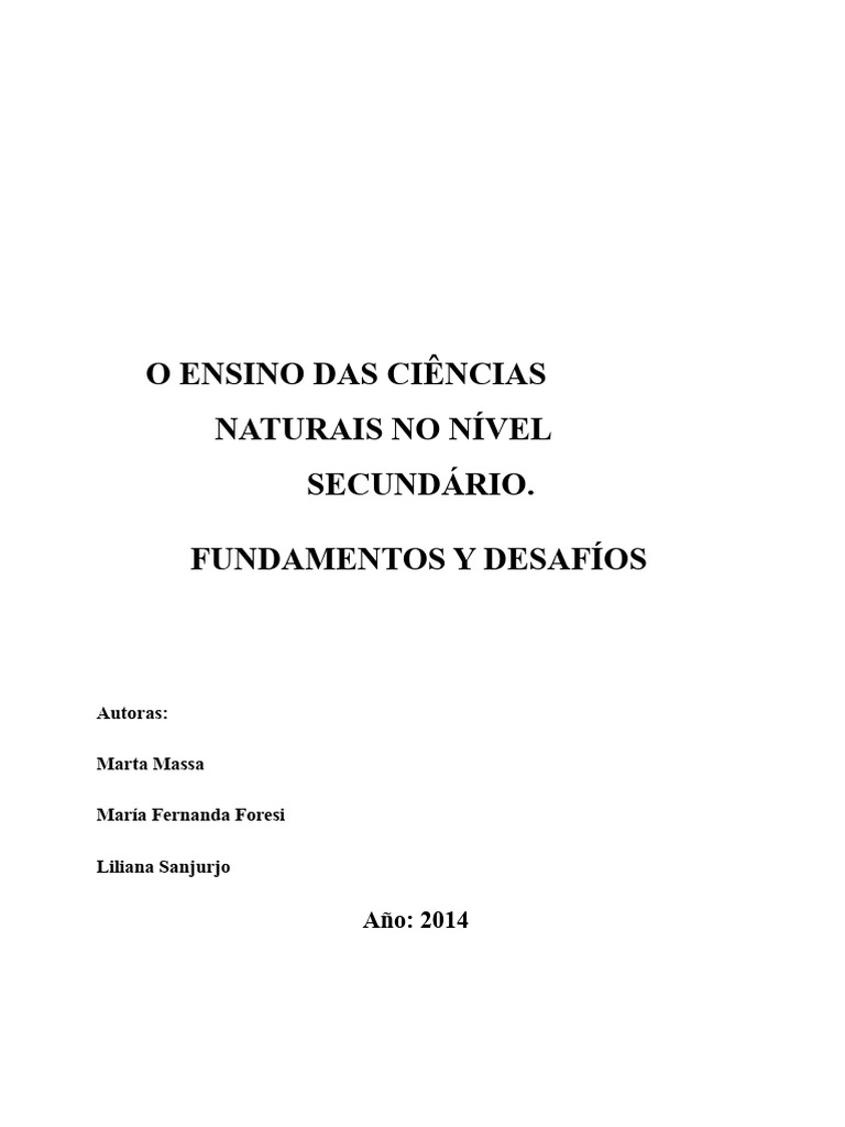 Ensino de Ciências Naturais no Secundário | PDF | Aprendizado | Pedagogia