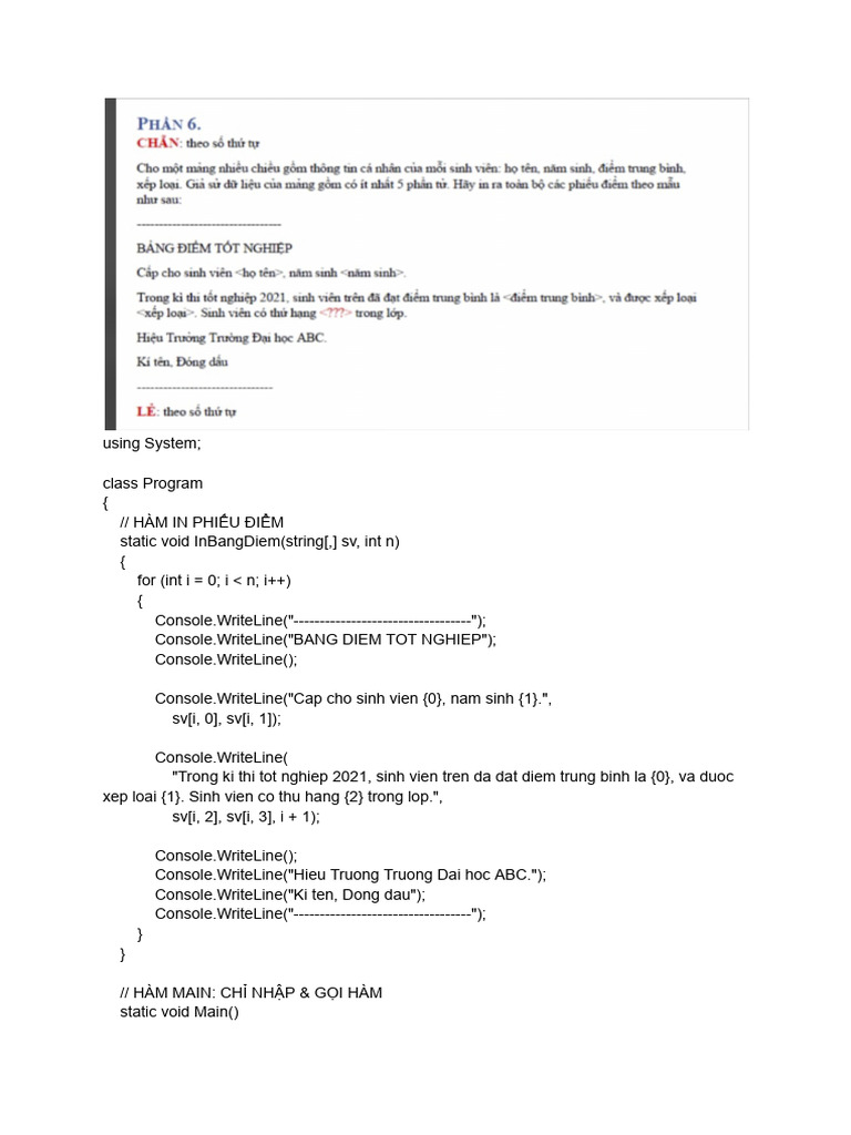 C# Student Score and Invoice Program | PDF | Software Engineering ...