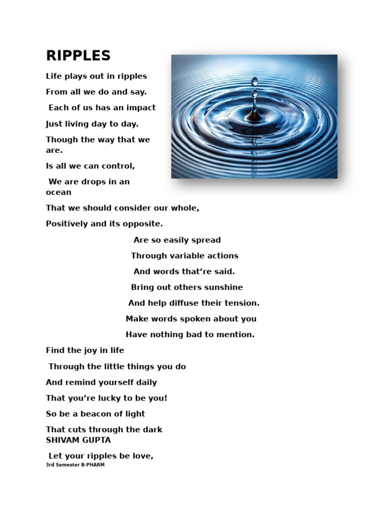 Ripples: 3rd Semester B-PHARM | PDF