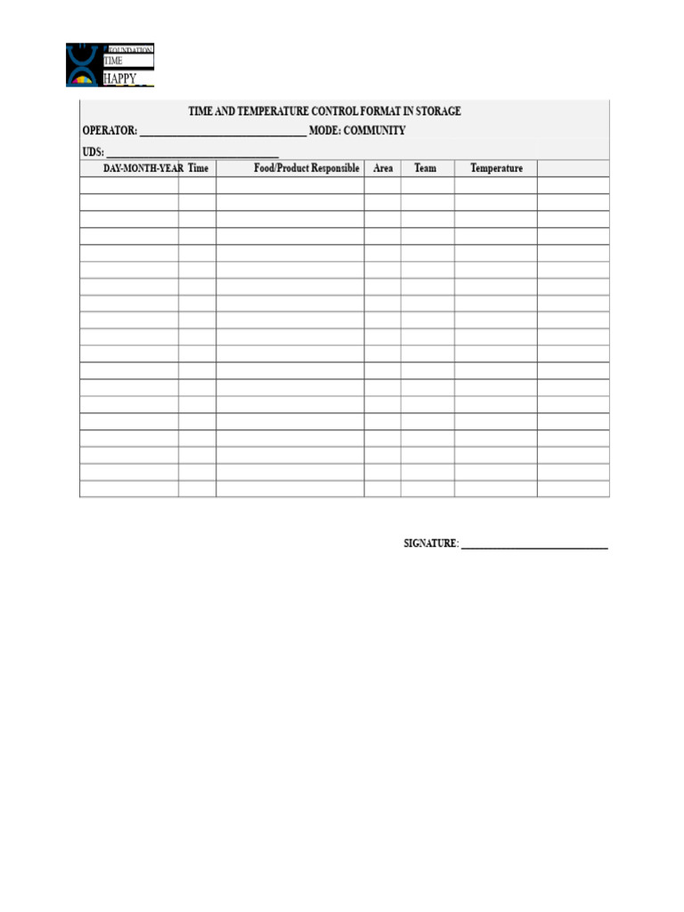 Time & Temp Control for Food Storage | PDF