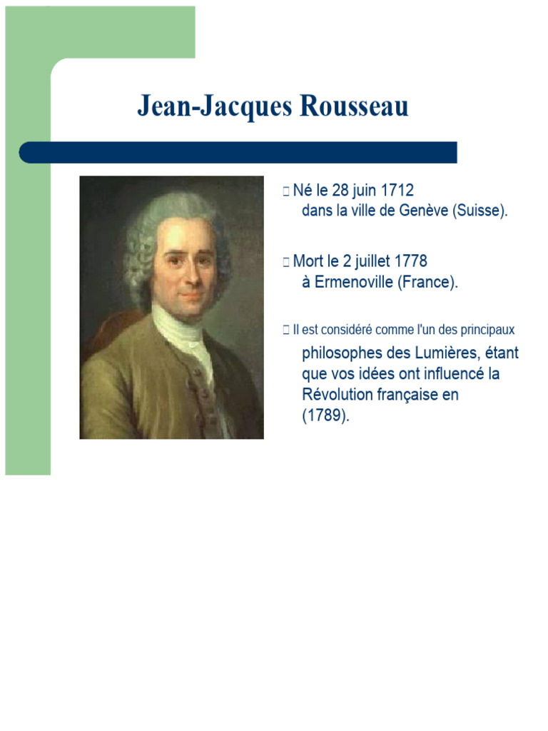 Philosophie de Jean-Jacques Rousseau | PDF | Jean-Jacques Rousseau