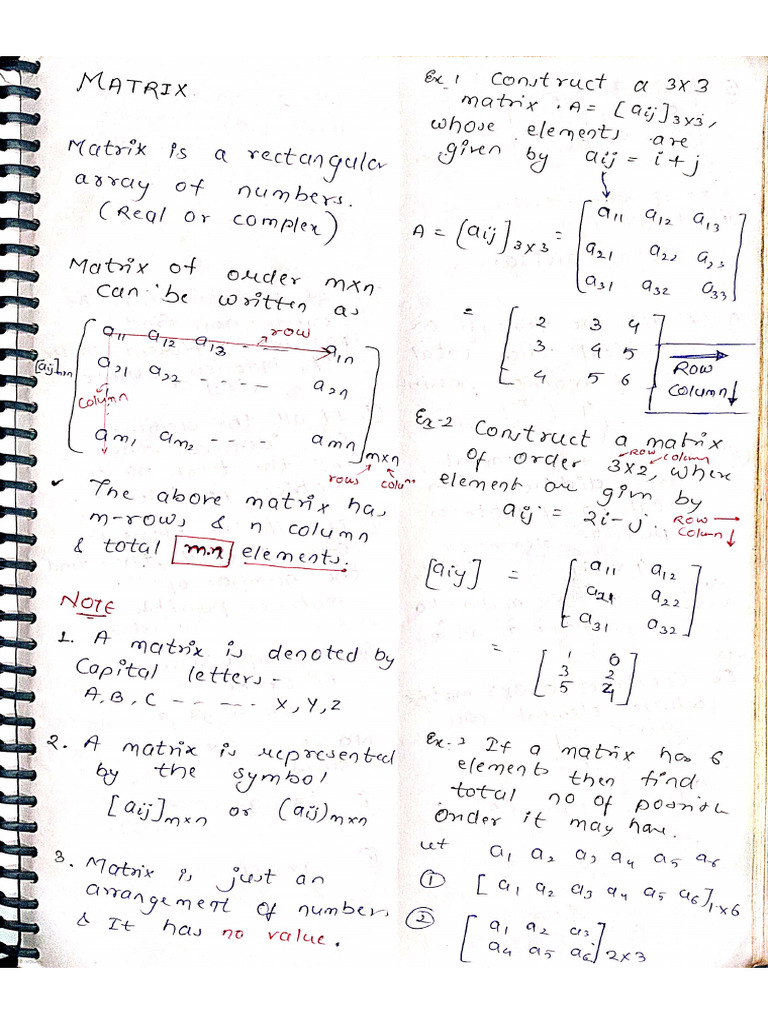 Matrix Class 12th | PDF