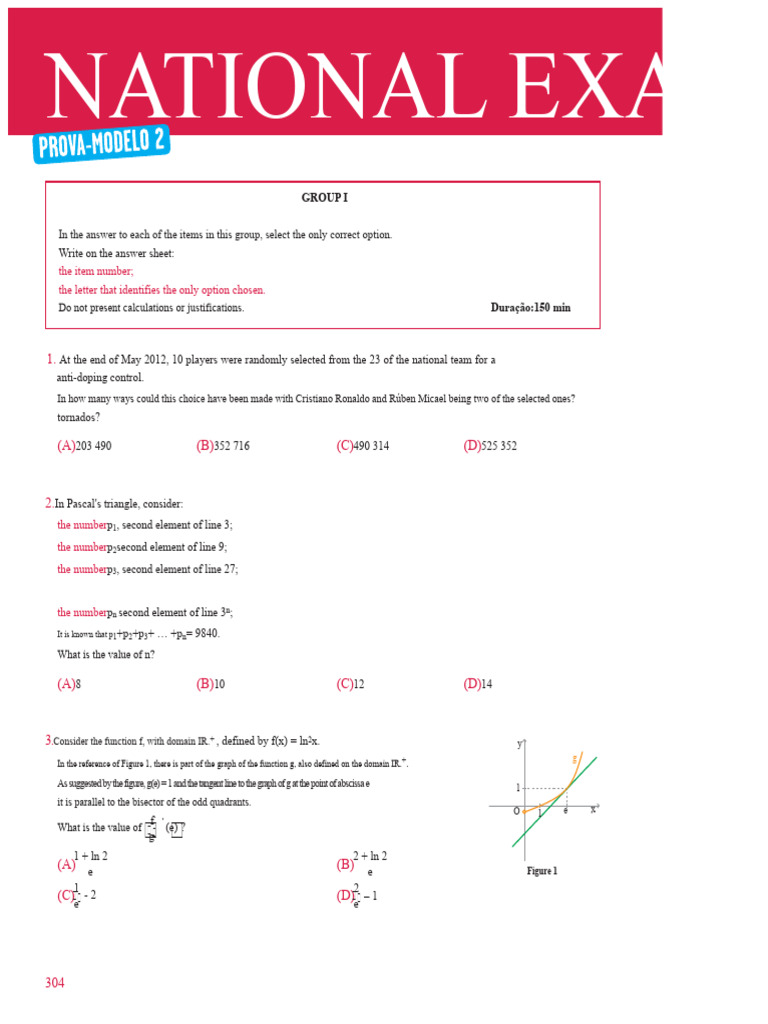 National Exam Group I & II Questions | PDF | Cartesian Coordinate ...