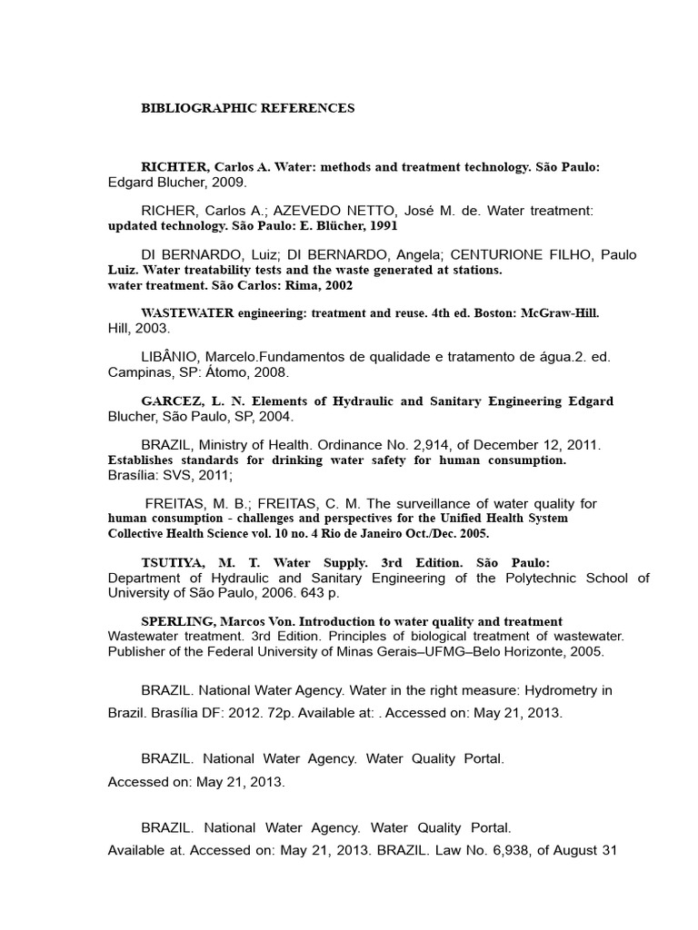 BIBLIOGRAPHIC REFERENCES - TCC | PDF