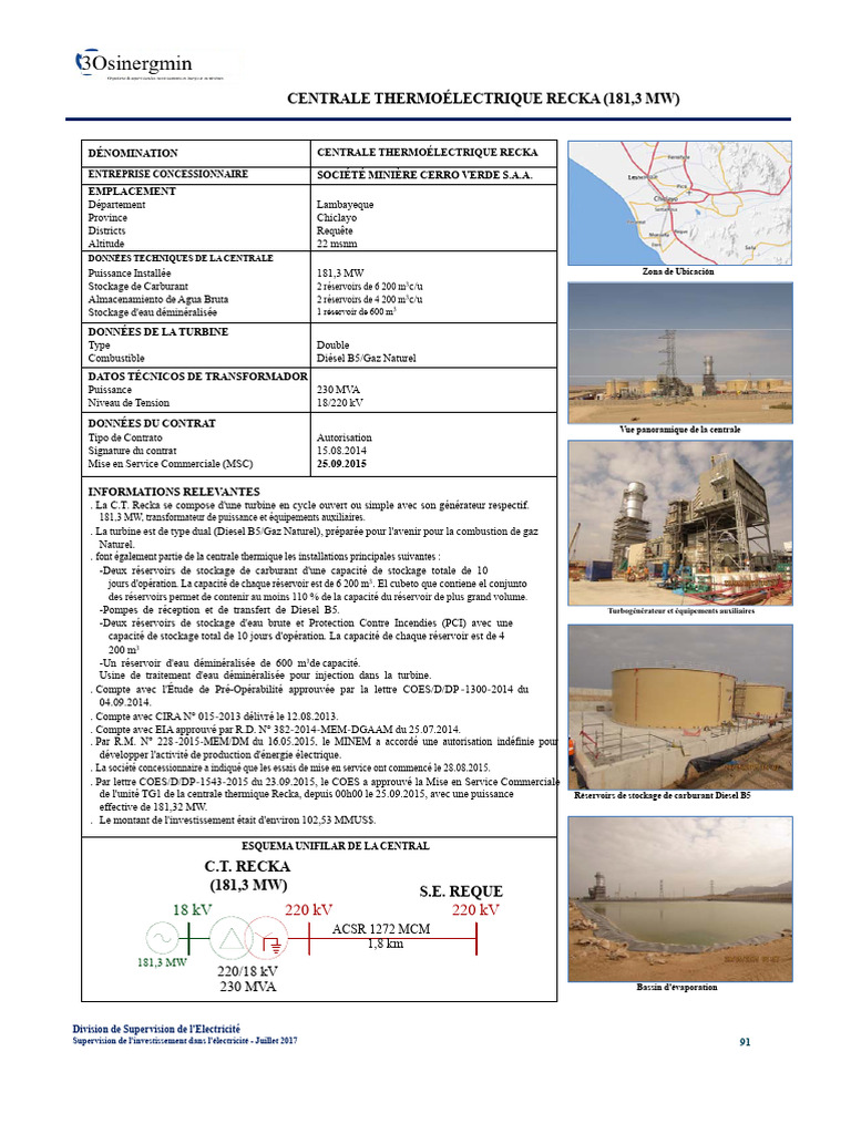 Centrale Thermoélectrique Recka 181,3 MW | PDF | Stockage de l'énergie ...