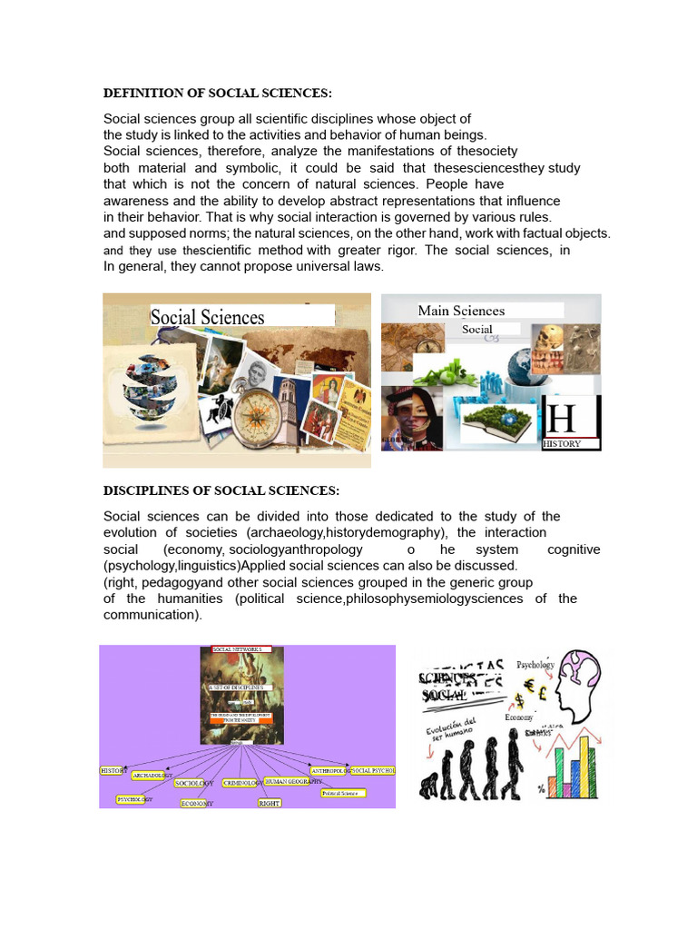Overview of Social Sciences and Disciplines | PDF | Social Sciences ...