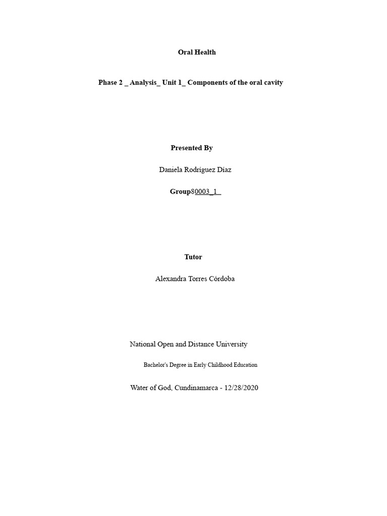 Oral Cavity Components and Pathologies | PDF | Human Tooth | Oral Hygiene