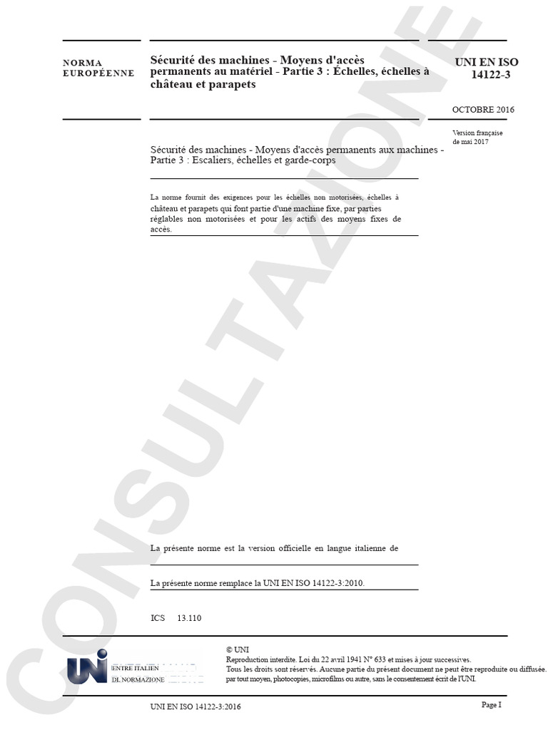 Norme ISO 14122-3 : Accès machines sécurisés | PDF | Escaliers ...