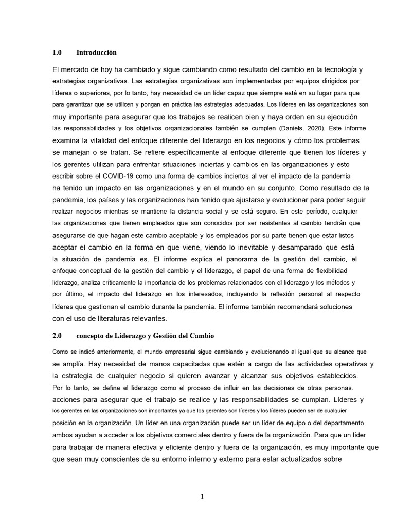 Liderazgo y Gestión Del Cambio | PDF | Liderazgo | Gestión de recursos ...