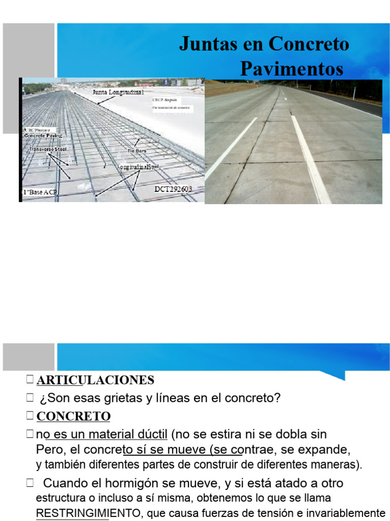 Tipos de Juntas en Concreto y Su Función | PDF | Hormigón | Deformación ...