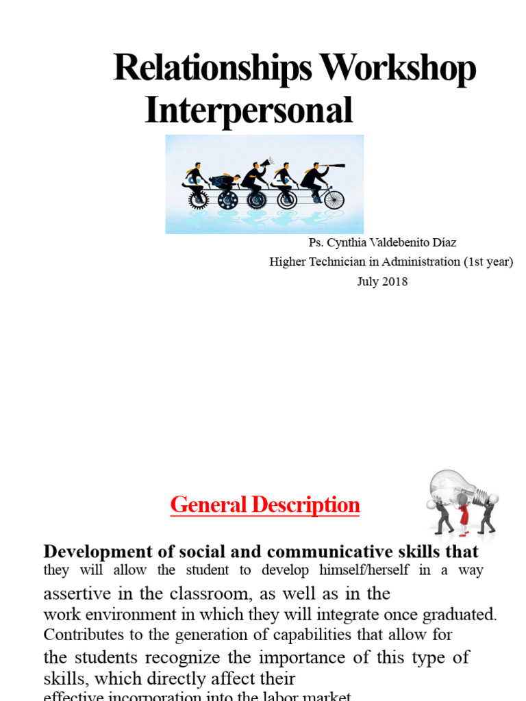 Workshop on Interpersonal Relationships | PDF
