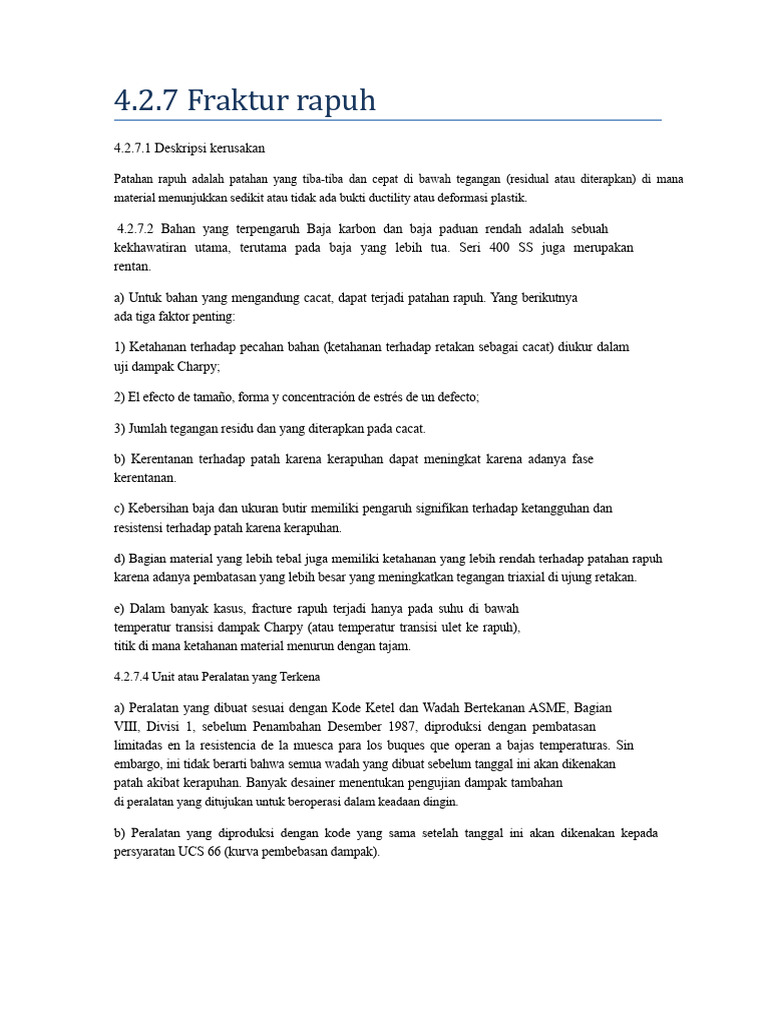 Fraktur Rapuh dan Erosi-Korosi pada Material | PDF