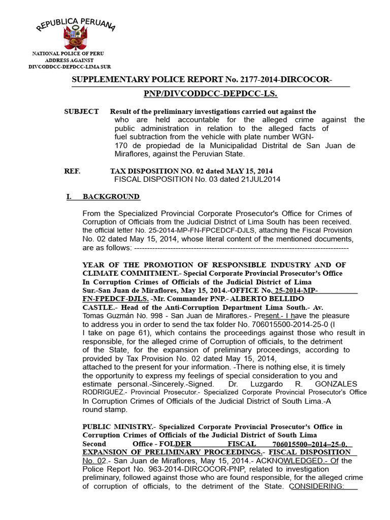 SUPPLEMENTARY REPORT | PDF | Prosecutor | Criminal Procedure In South ...