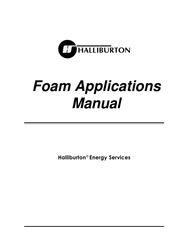 Foam Applications Manual Pdf Foam Liquids