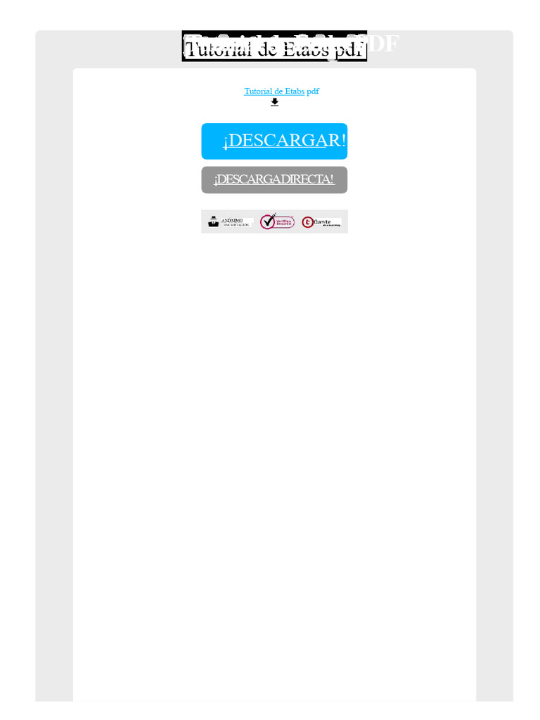 Tutorial de Etabs PDF | PDF | Informática | Software