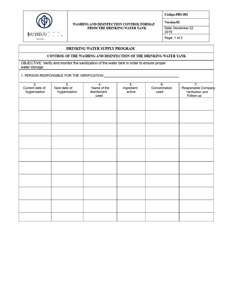 Drinking Water Tank Disinfection Guide | PDF | Drinking Water | Water