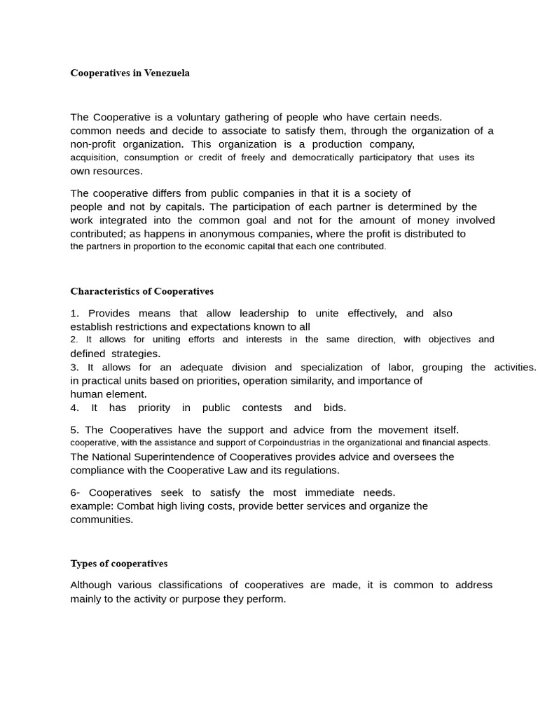 Understanding Cooperatives in Venezuela | PDF | Cooperative | Economies