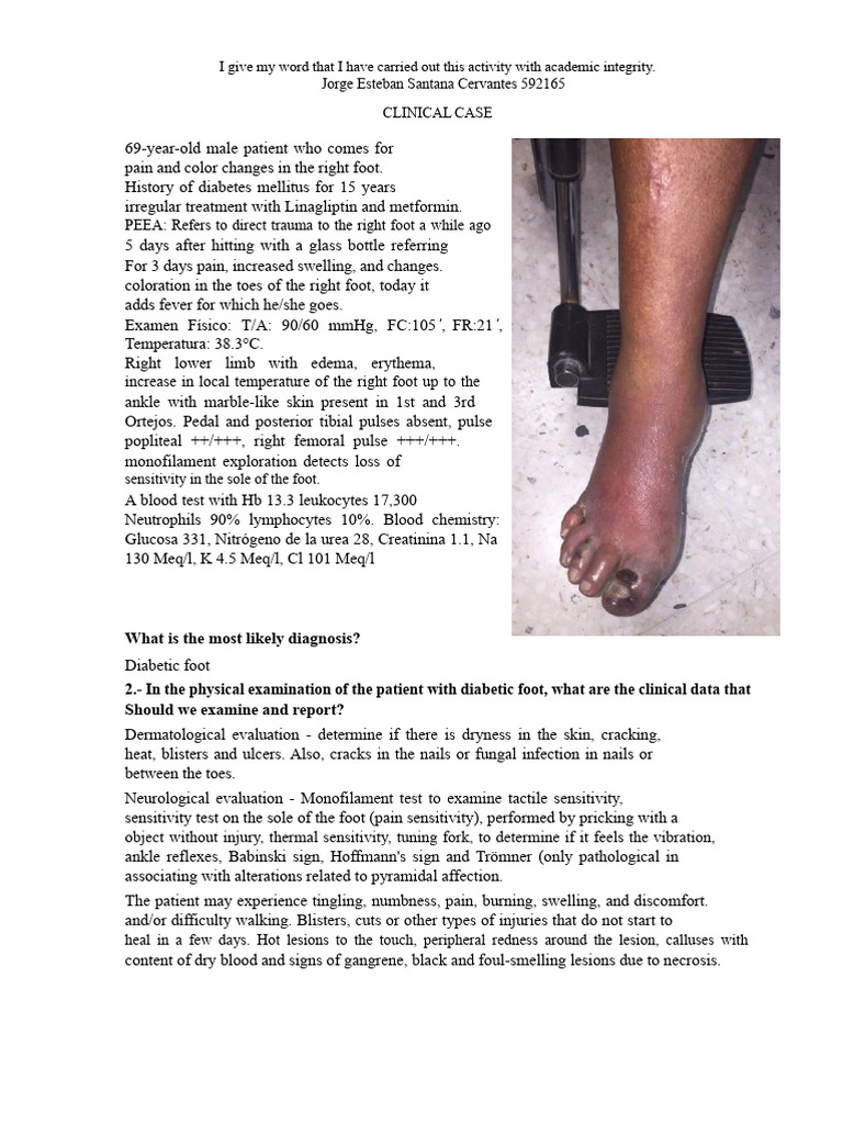 Clinical Case 3. Diabetic Foot and Soft Tissue Infection III | PDF ...