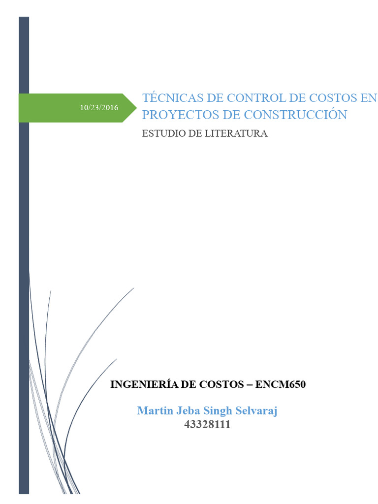 Control de Costos en Proyectos de Construcción | PDF | Presupuesto ...