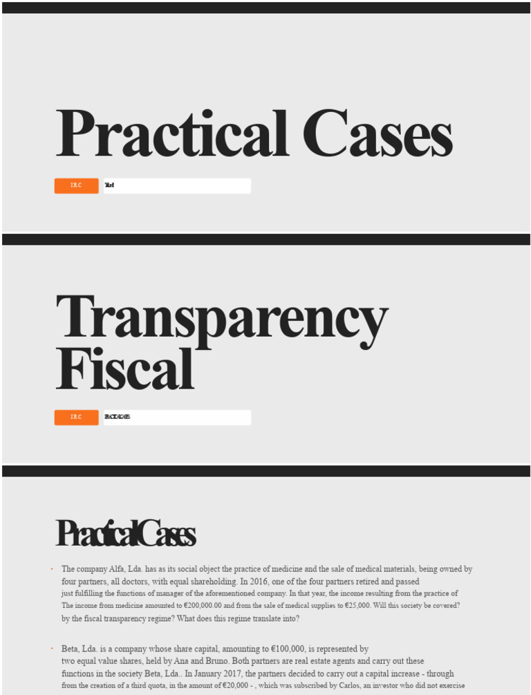 IRC - Practical Cases | PDF | Taxes | Expense