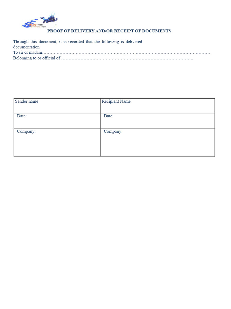 Receipt of Document Reception | PDF