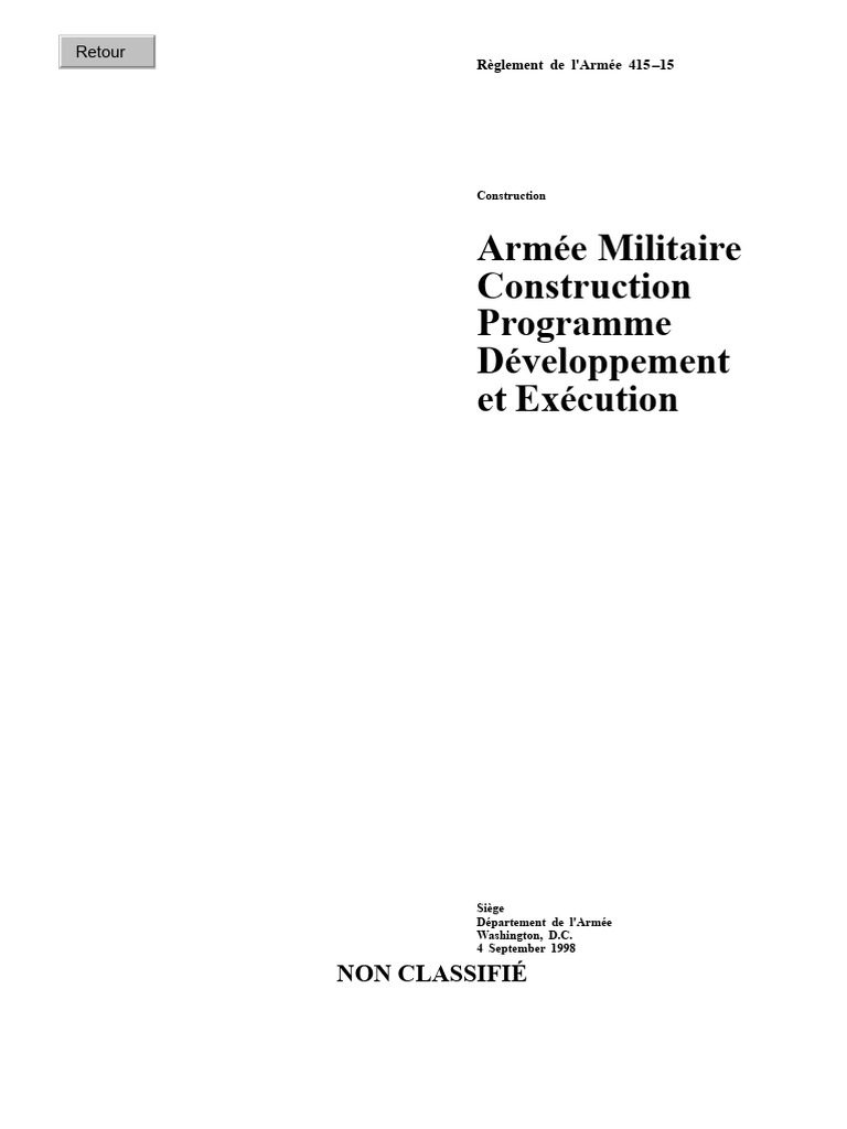 Règlement AR 415-15 : Construction Militaire | PDF | Planification ...