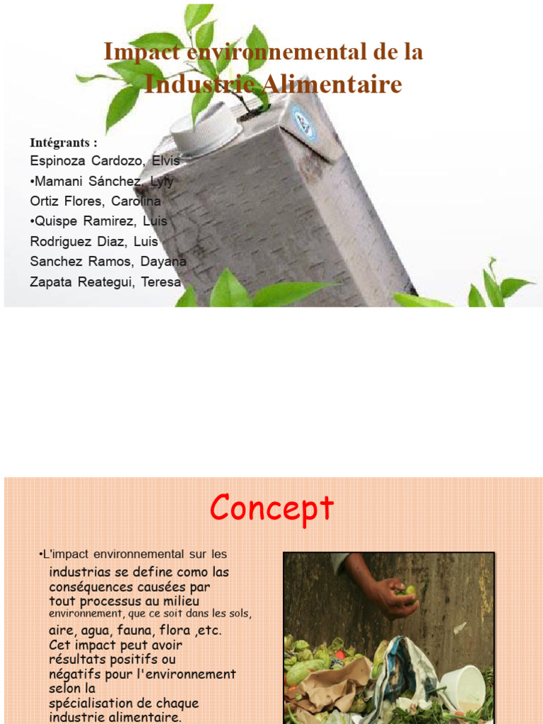 Impact Environnemental de l'Industrie Alimentaire | PDF | Nourritures | Eau