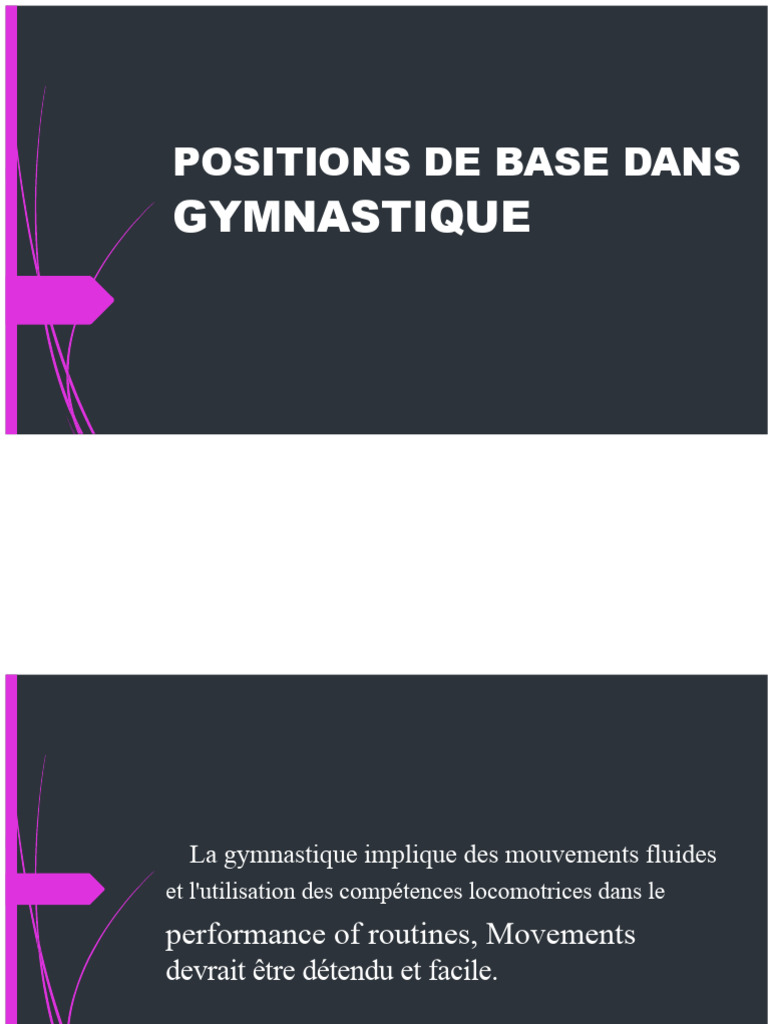 Positions de base en gymnastique | PDF | Genou | Jambe humaine