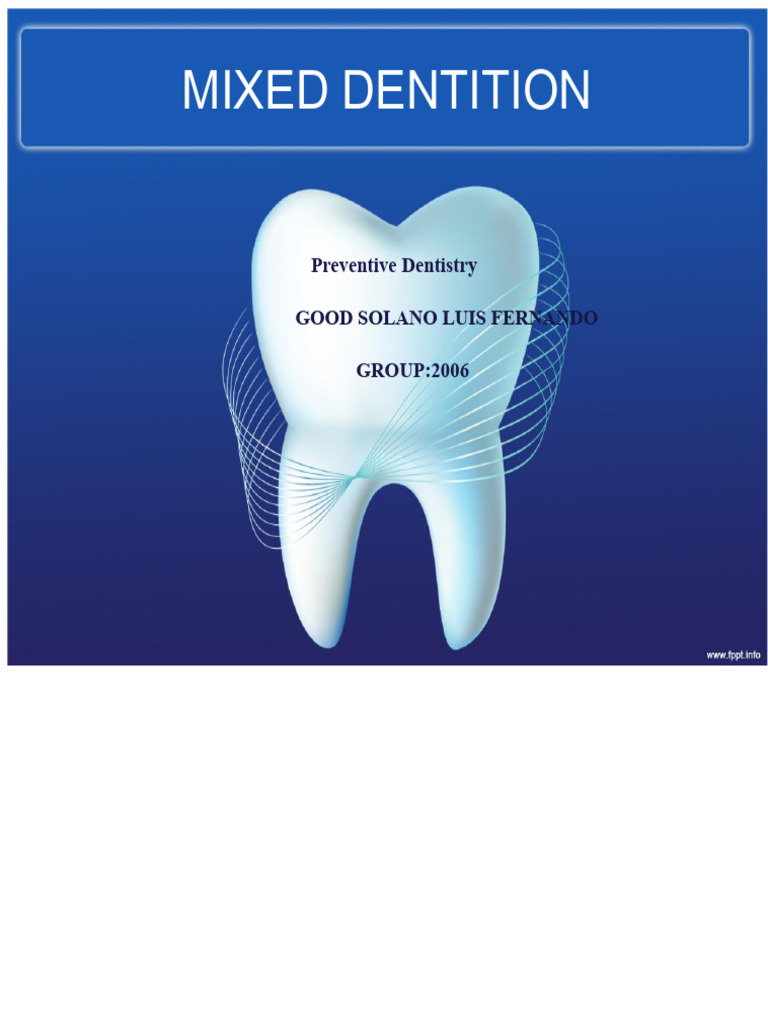 Mixed Dentition | PDF