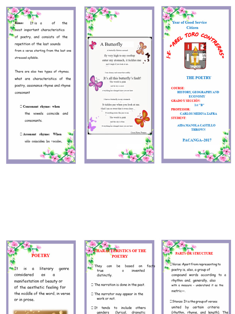 Triptych of Poetry | PDF | Poetry | Rhyme