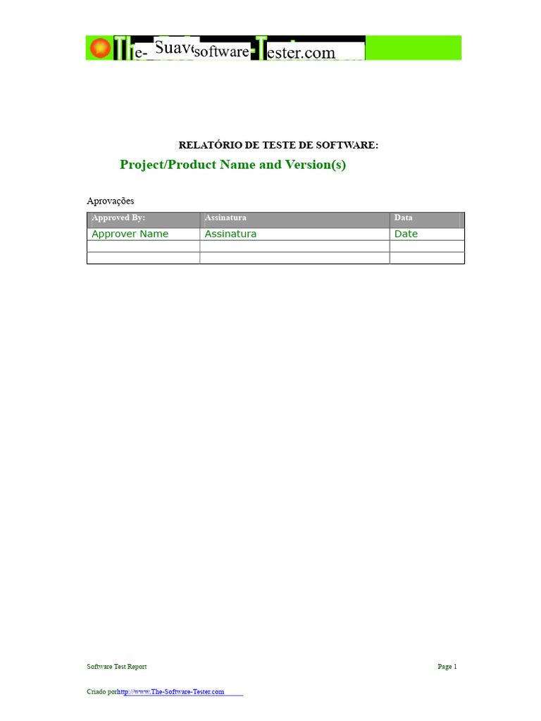 Relatório de Teste de Software Completo | PDF | Testes de software ...