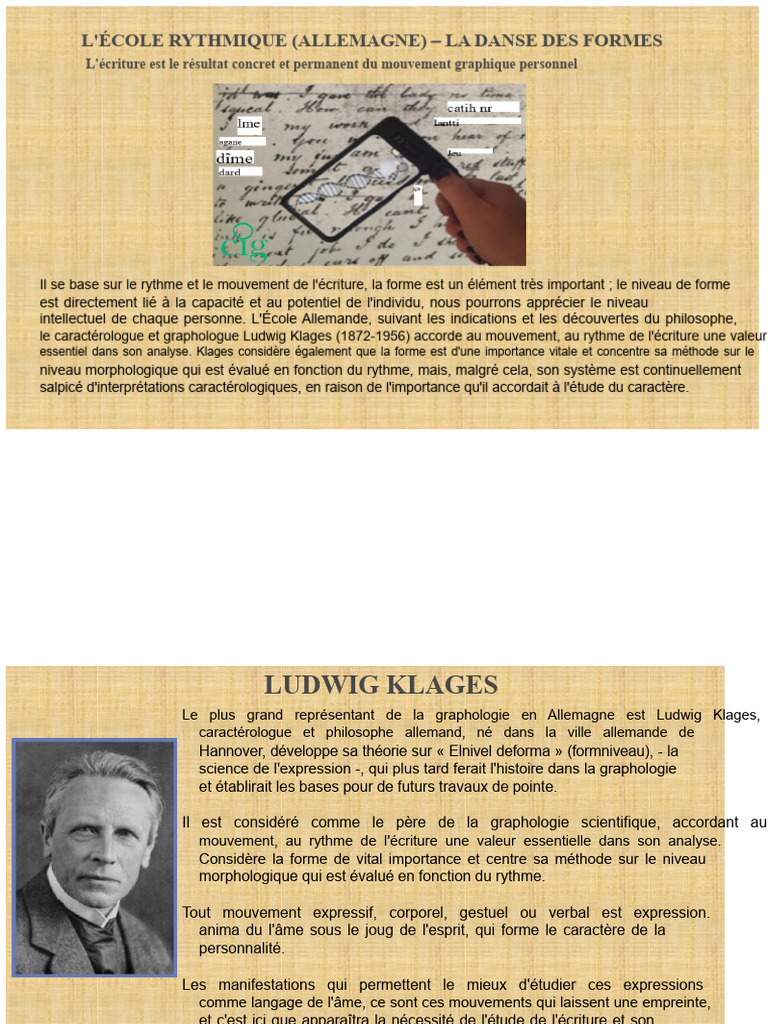 Graphologie et Mouvement selon Klages | PDF | Graphologie