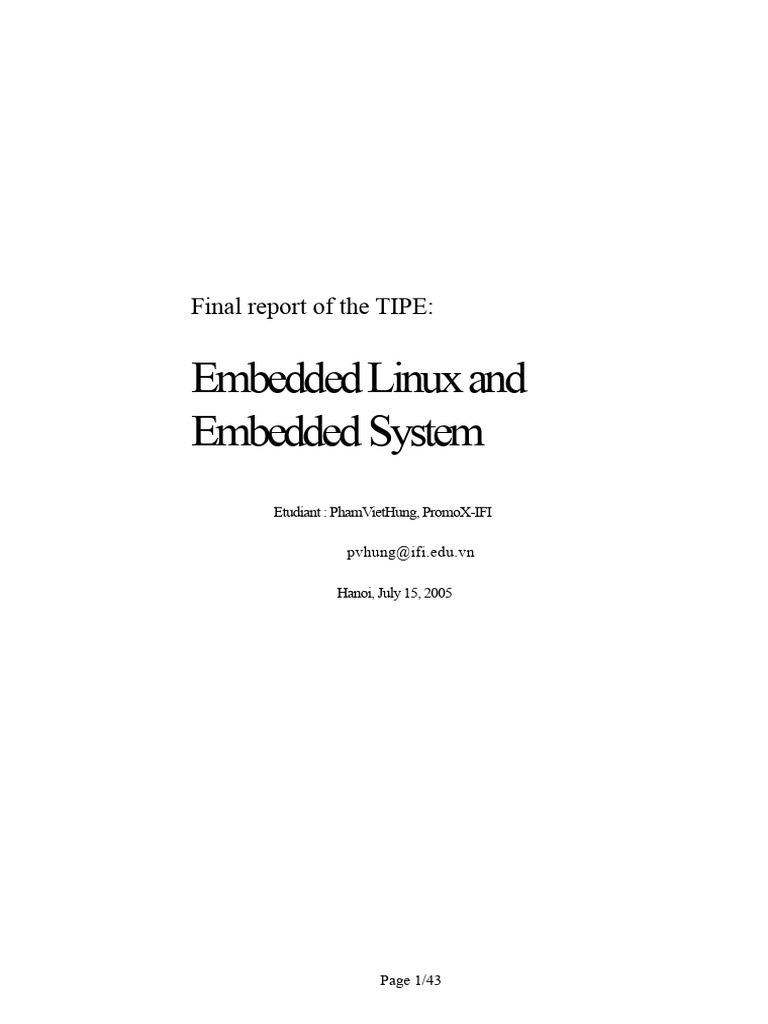 Embedded Linux Systems Overview | PDF | Linux | Embedded System