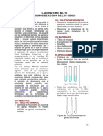 Laboratorio No 10. Mecanismos de Accion de Los Genes