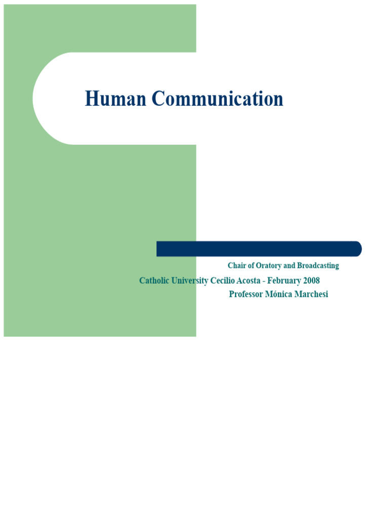 Human Communication | PDF | Communication | Human Communication