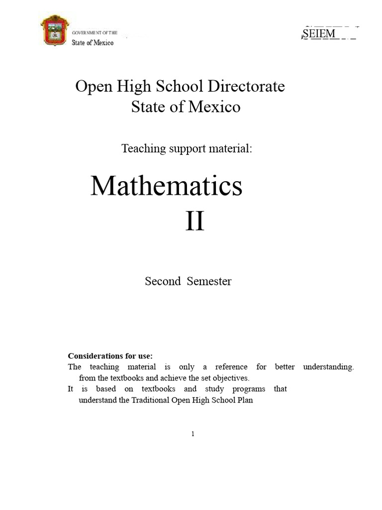 21 Mathematics II | PDF | Equations | Numbers