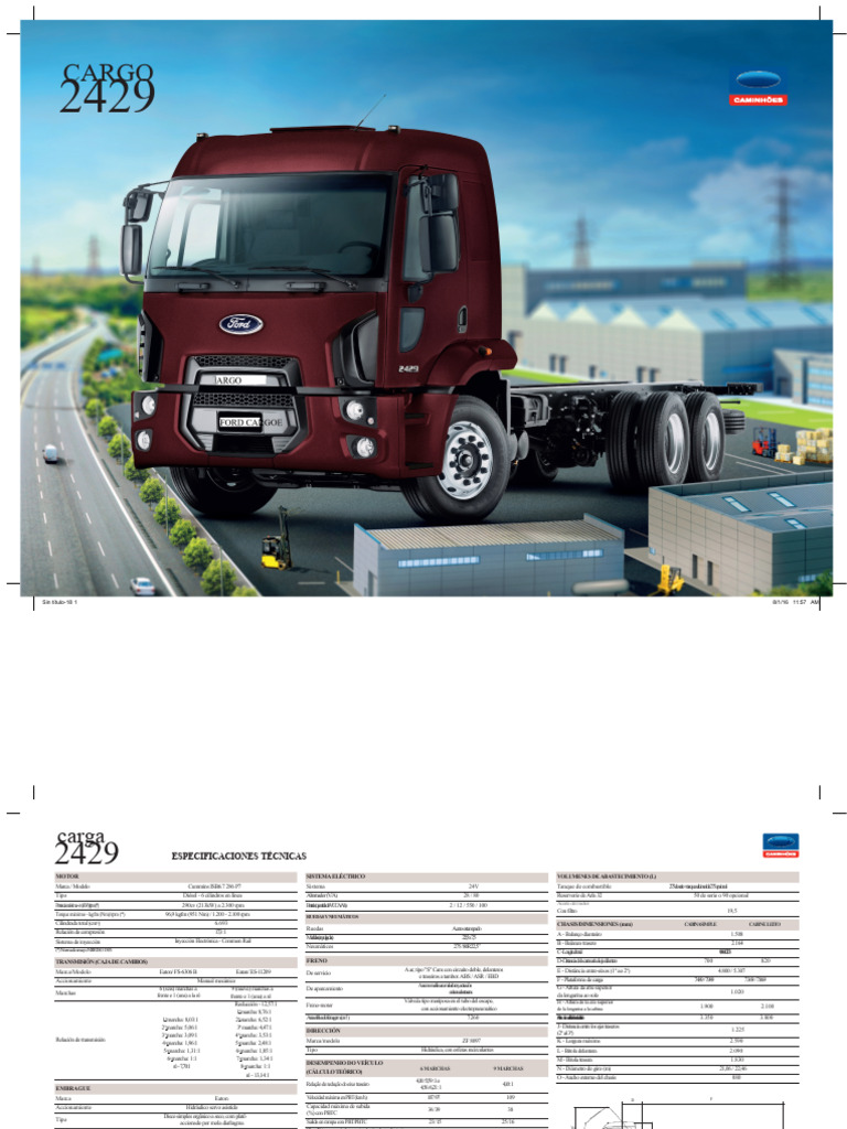 Especificaciones del Camión Cargo 2429 | PDF | Camión | Tecnología de ...