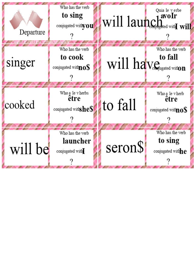 Dominoes Future of ER Verbs, To Be and To Have V2 ALIASLILI | PDF ...