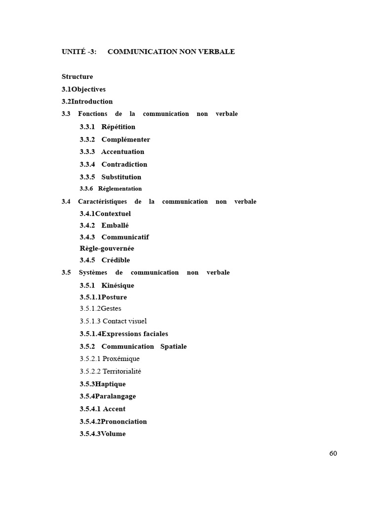 Communication Non Verbale : Fonctions et Caractéristiques | PDF ...