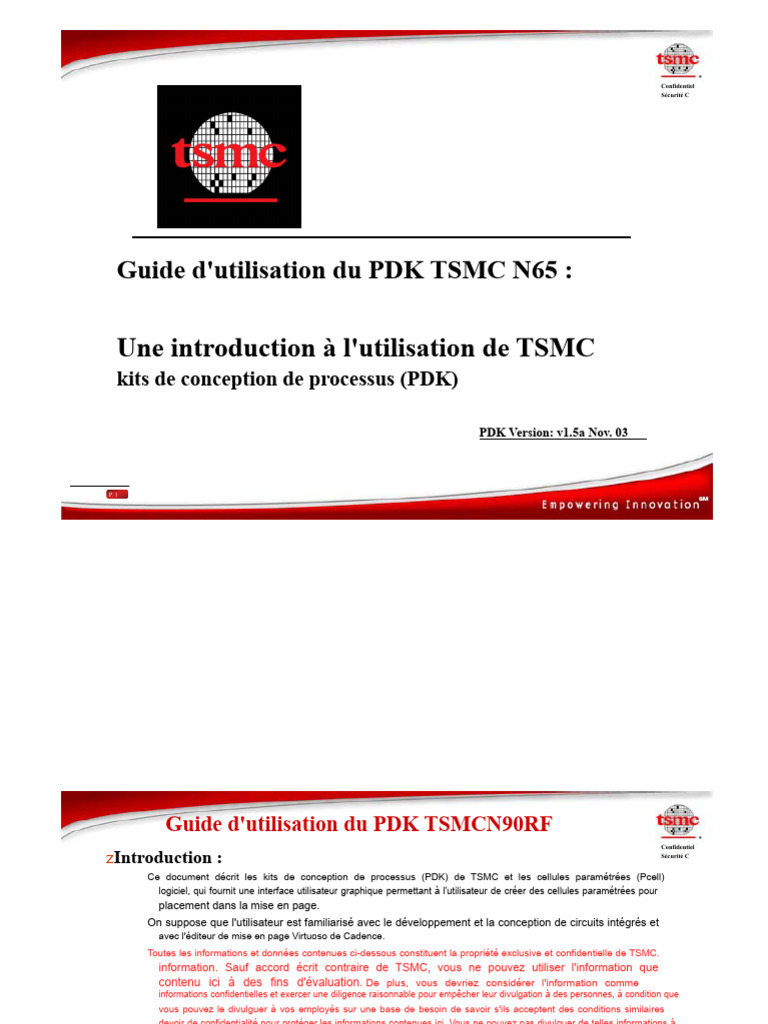 Guide d'utilisation PDK TSMC N65 | PDF | Transistor bipolaire ...