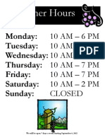 Summer Hours - 2012