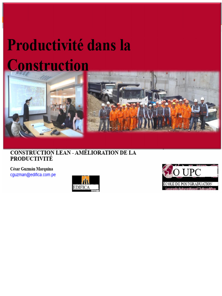 Productivité et Lean Construction | PDF | Ingénierie civile ...