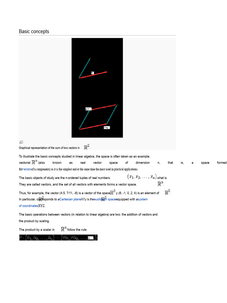 Definition of Vector Space | PDF | Vector Space | Linear Map