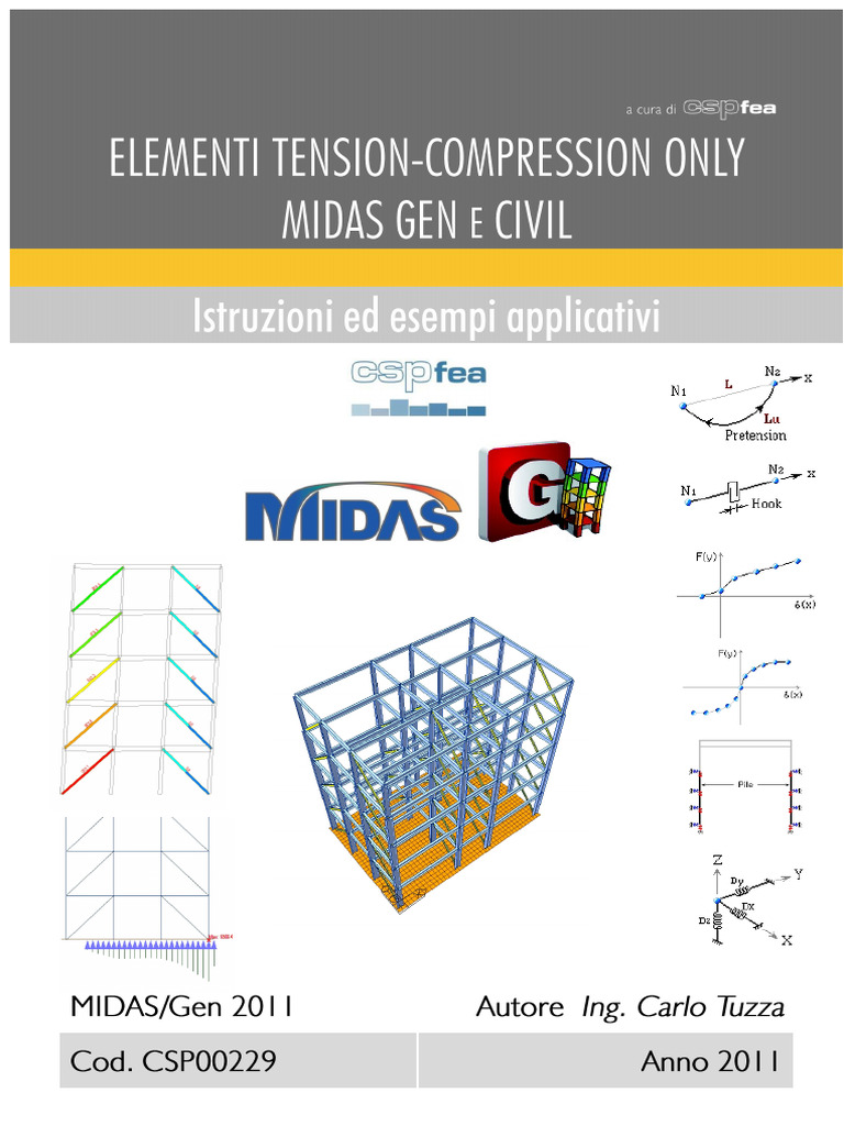 Tension and Compression Elements in MIDAS Gen | PDF | Truss | Applied ...