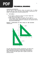 Set Square Applications in Technical Drawing | PDF