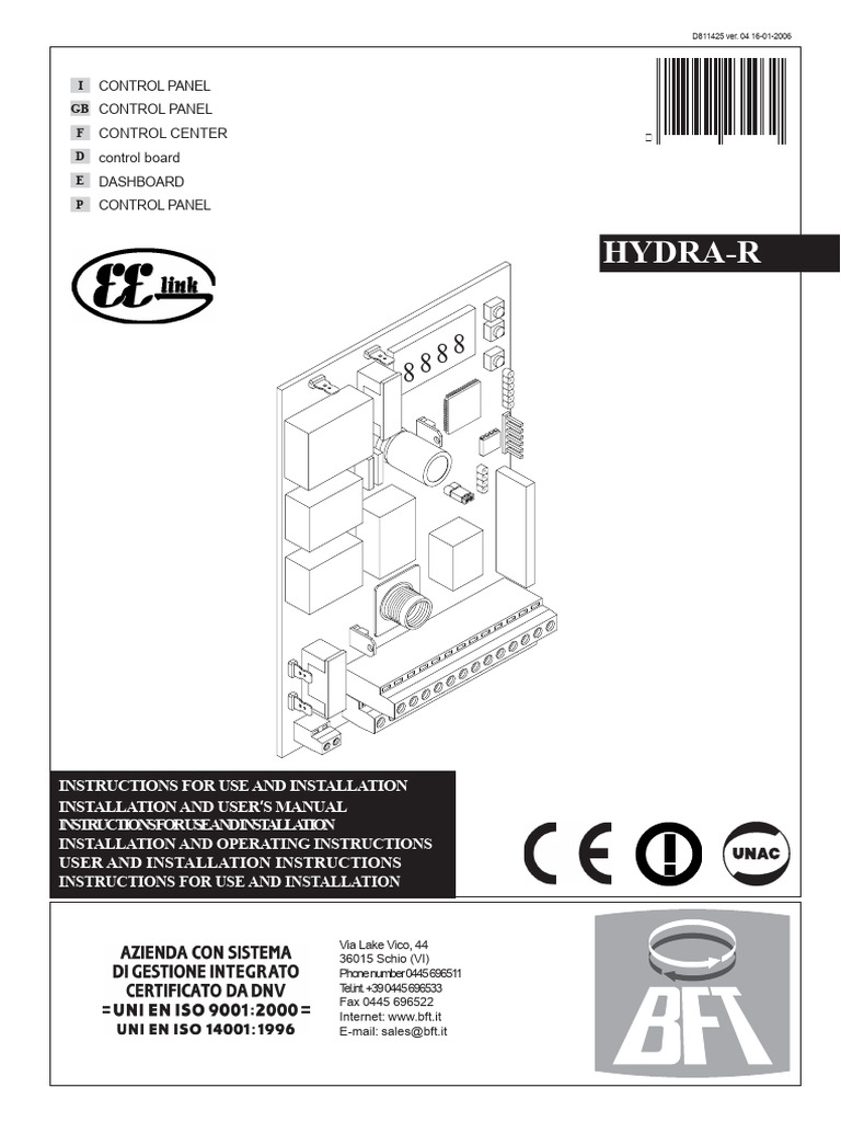 Hydra-R Control Panel User Manual | PDF | Switch | Power Supply