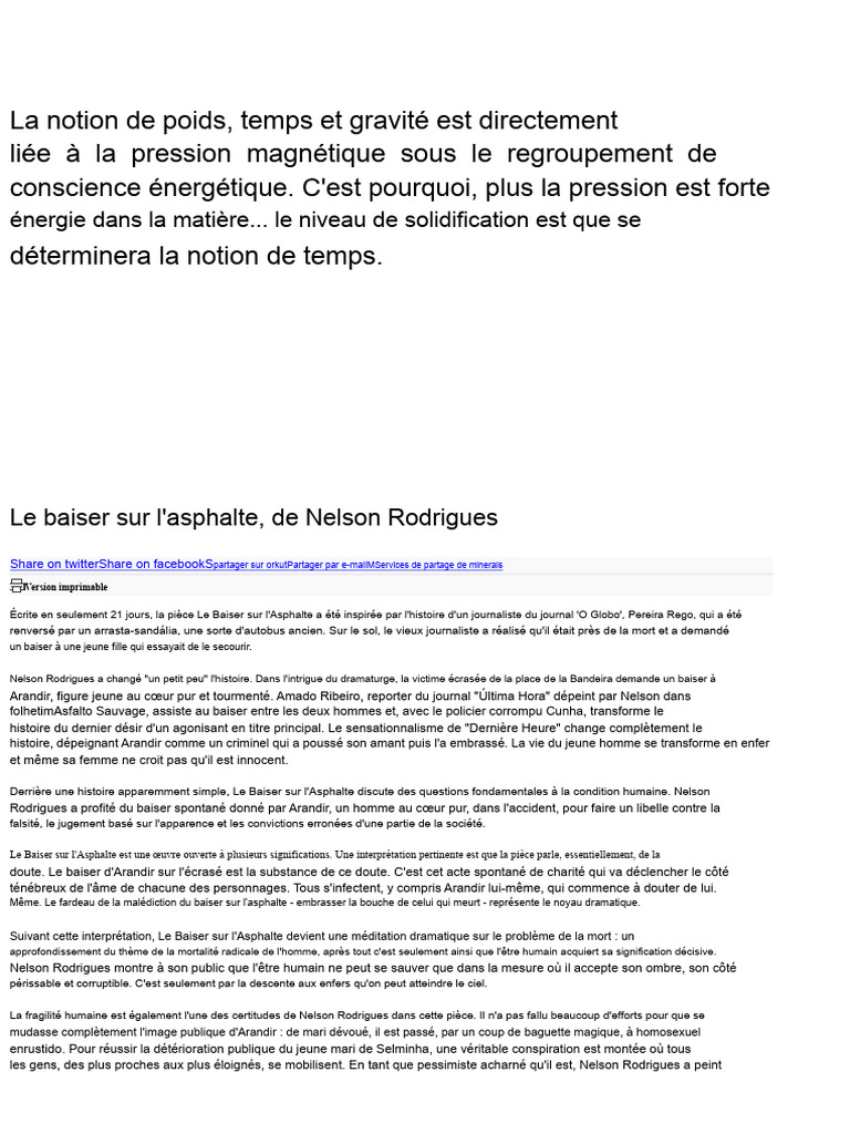 Le Baiser Sur L'asphalte - Nelson Rodrigues | PDF | Amour | Microsoft Word